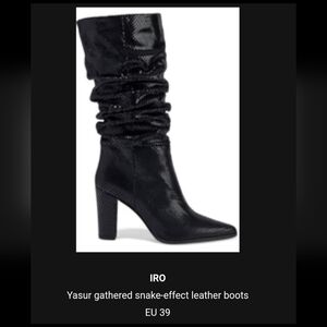 Beautiful patent leather IRO boots.